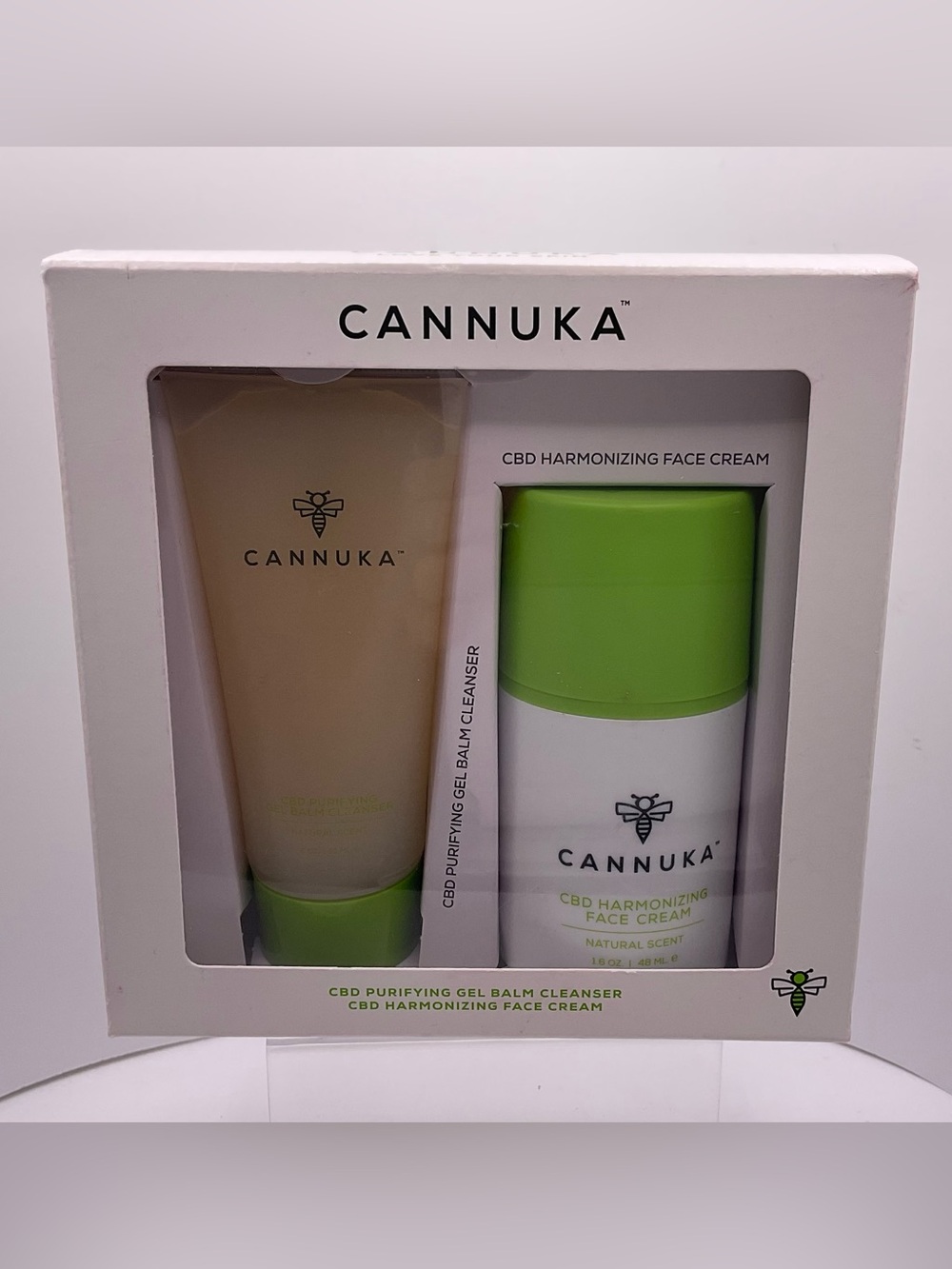Cannuka Purifying Gel Balm Cleanser & Harmonizing Face Cream Set 2pc